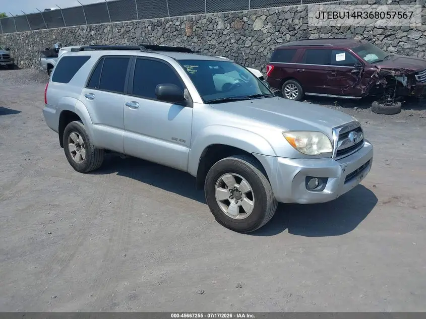 2006 Toyota 4Runner Sr5 Sport V6/Sr5 V6 VIN: JTEBU14R368057567 Lot: 45667255