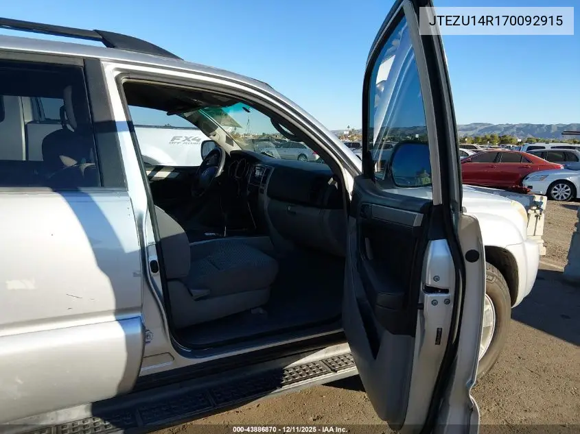 JTEZU14R170092915 2007 Toyota 4Runner Sr5 V6