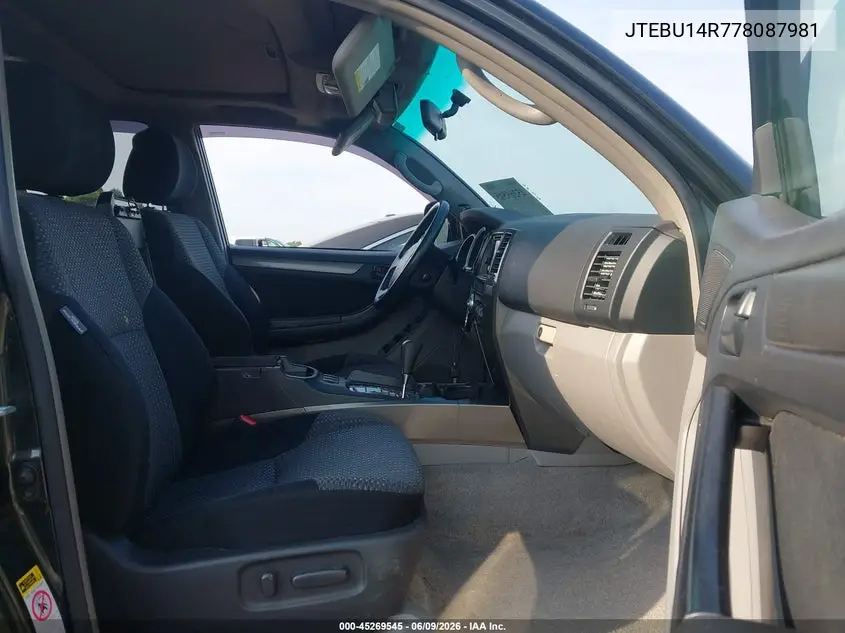 2007 Toyota 4Runner Sport V6 VIN: JTEBU14R778087981 Lot: 45269545