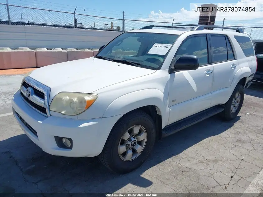 2007 Toyota 4Runner Sr5 VIN: JTEZU14R378074854 Lot: 45436570