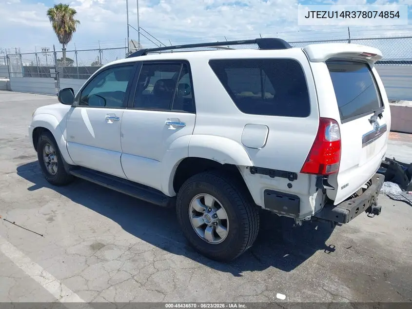 2007 Toyota 4Runner Sr5 VIN: JTEZU14R378074854 Lot: 45436570