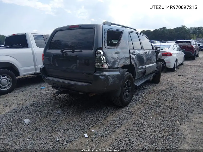 2007 Toyota 4Runner Sr5 VIN: JTEZU14R970097215 Lot: 45619019