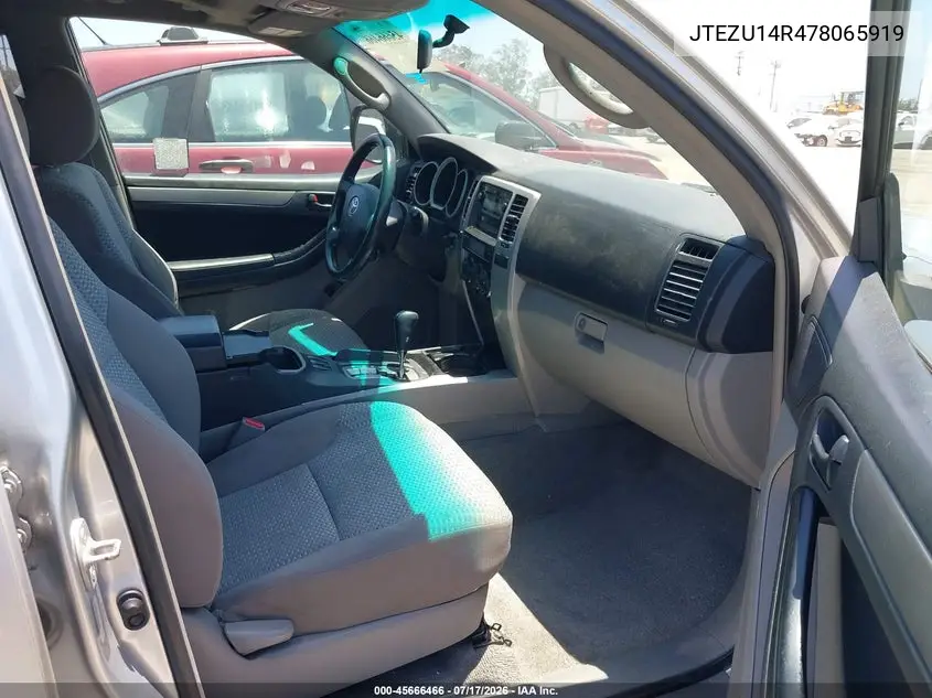 2007 Toyota 4Runner Sr5 VIN: JTEZU14R478065919 Lot: 45666466