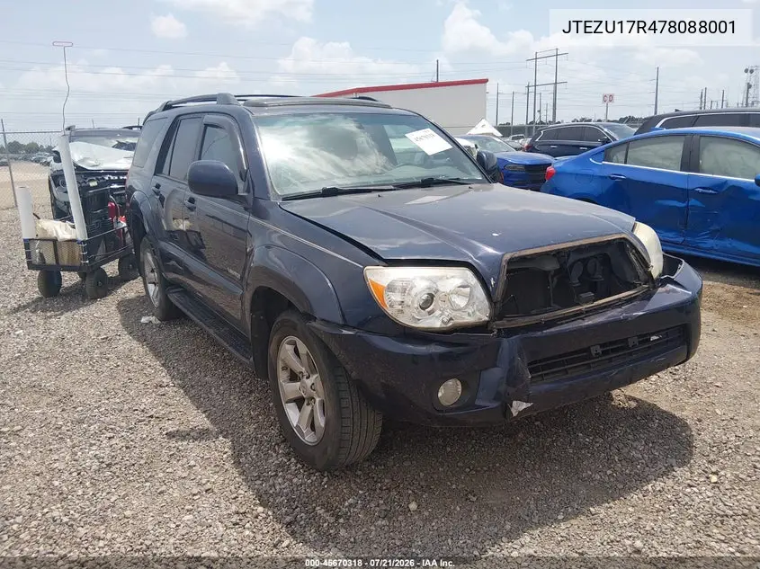2007 Toyota 4Runner Limited VIN: JTEZU17R478088001 Lot: 45670318