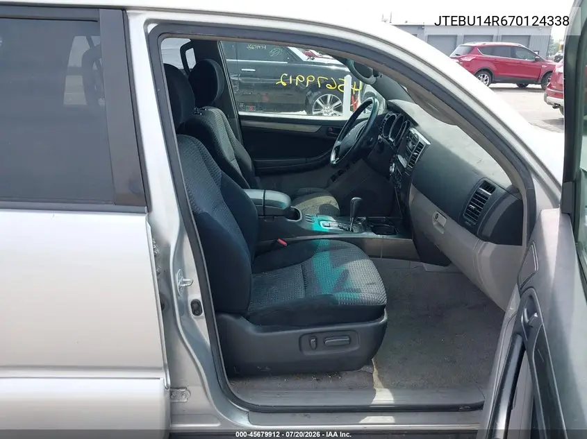 2007 Toyota 4Runner Sr5 Sport VIN: JTEBU14R670124338 Lot: 45679912
