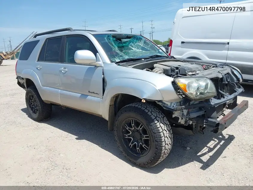 2007 Toyota 4Runner Sr5 Sport VIN: JTEZU14R470097798 Lot: 45681787