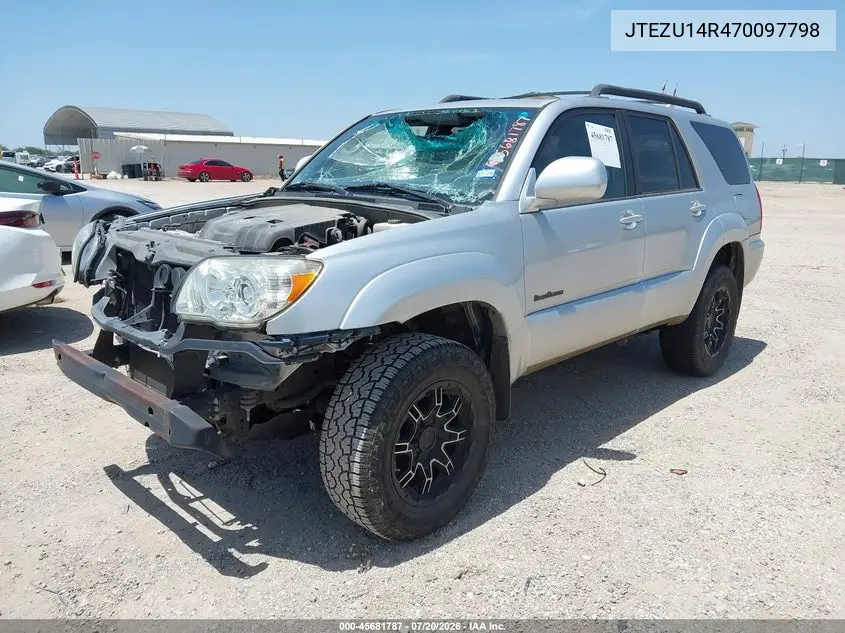 2007 Toyota 4Runner Sr5 Sport VIN: JTEZU14R470097798 Lot: 45681787