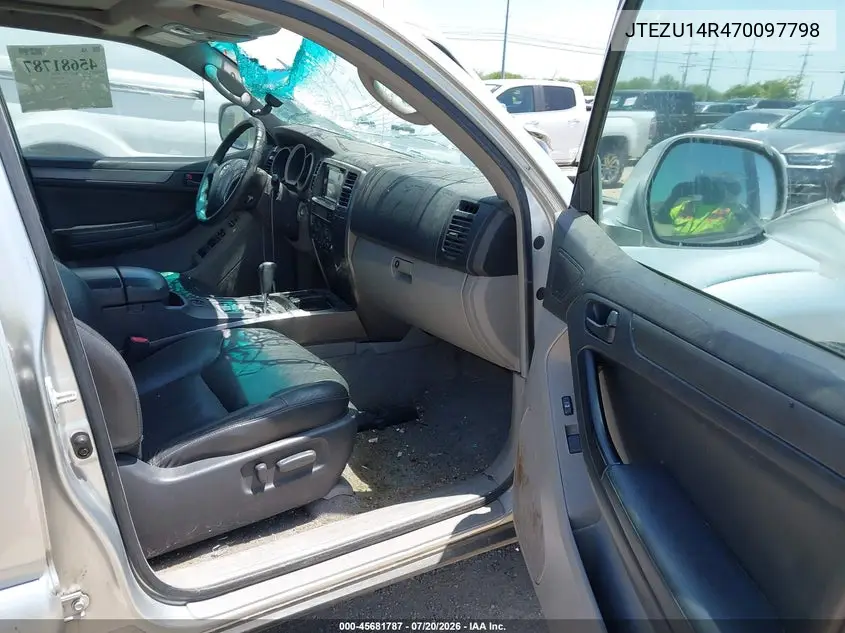 2007 Toyota 4Runner Sr5 Sport VIN: JTEZU14R470097798 Lot: 45681787