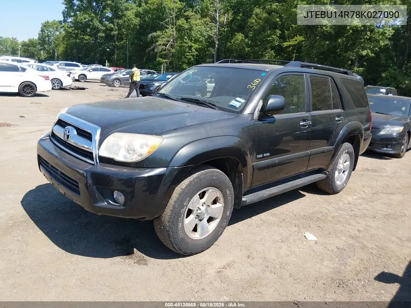 2008 Toyota 4Runner Sr5 V6 VIN: JTEBU14R78K027090 Lot: 45138869