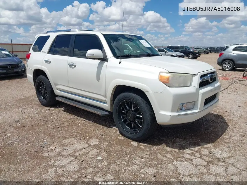 2010 Toyota 4Runner Limited V6 VIN: JTEBU5JR7A5016008 Lot: 45613462