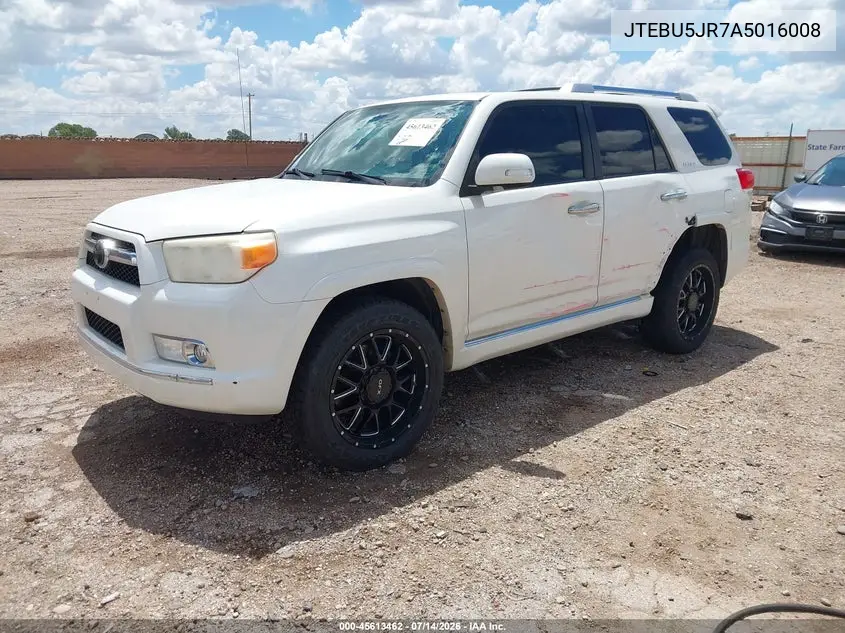 2010 Toyota 4Runner Limited V6 VIN: JTEBU5JR7A5016008 Lot: 45613462