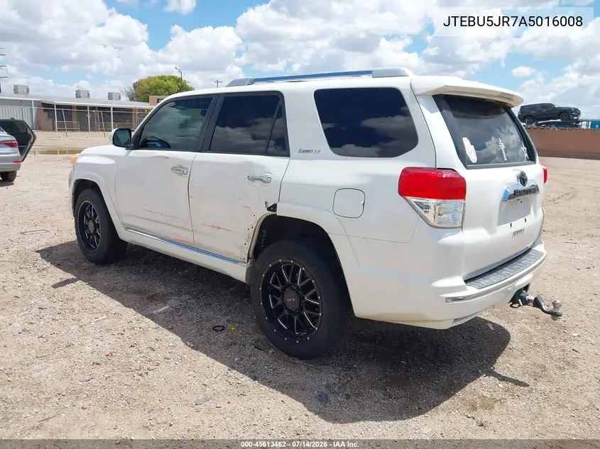 2010 Toyota 4Runner Limited V6 VIN: JTEBU5JR7A5016008 Lot: 45613462