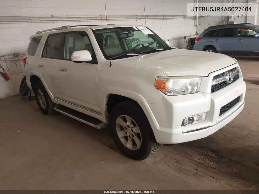 2010 Toyota 4Runner Sr5 V6 VIN: JTEBU5JR4A5027404 Lot: 45648208