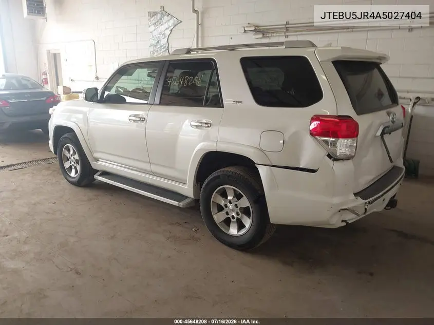 2010 Toyota 4Runner Sr5 V6 VIN: JTEBU5JR4A5027404 Lot: 45648208