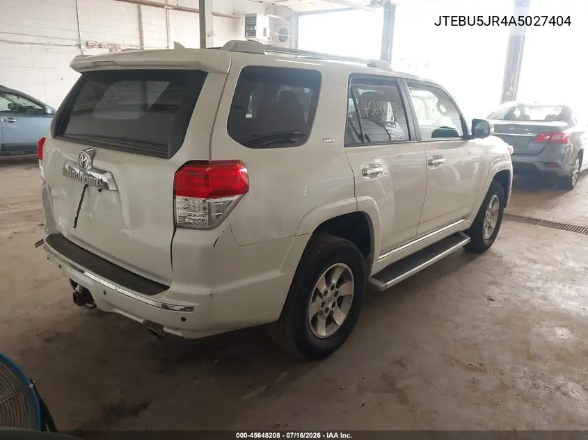 2010 Toyota 4Runner Sr5 V6 VIN: JTEBU5JR4A5027404 Lot: 45648208