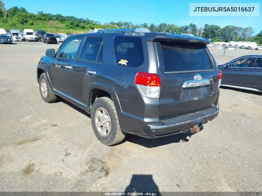 2010 Toyota 4Runner Sr5 V6 VIN: JTEBU5JR5A5016637 Lot: 45675429