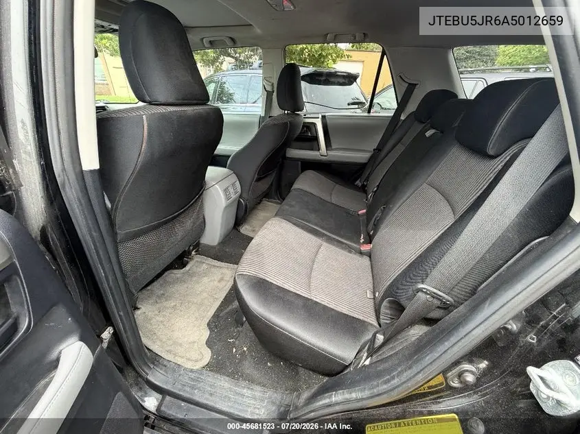 2010 Toyota 4Runner Sr5 V6 VIN: JTEBU5JR6A5012659 Lot: 45681523