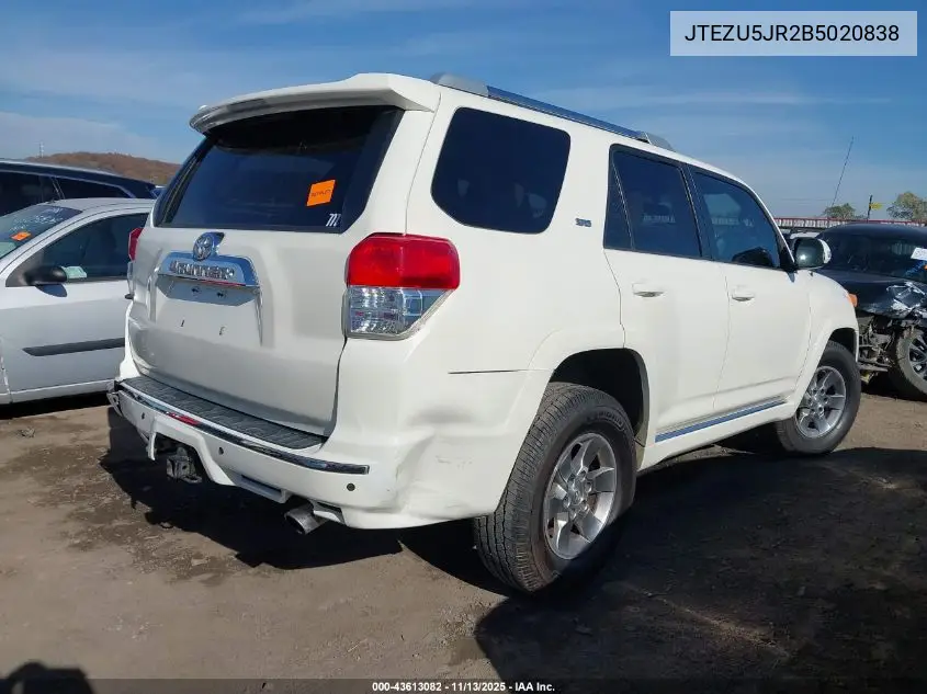 JTEZU5JR2B5020838 2011 Toyota 4Runner Sr5 V6