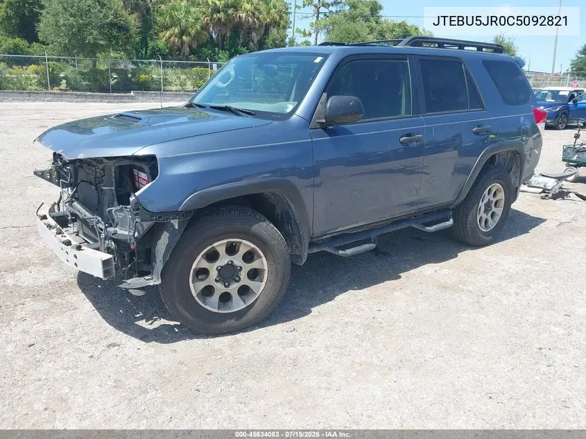 2012 Toyota 4Runner Trail VIN: JTEBU5JR0C5092821 Lot: 45634083