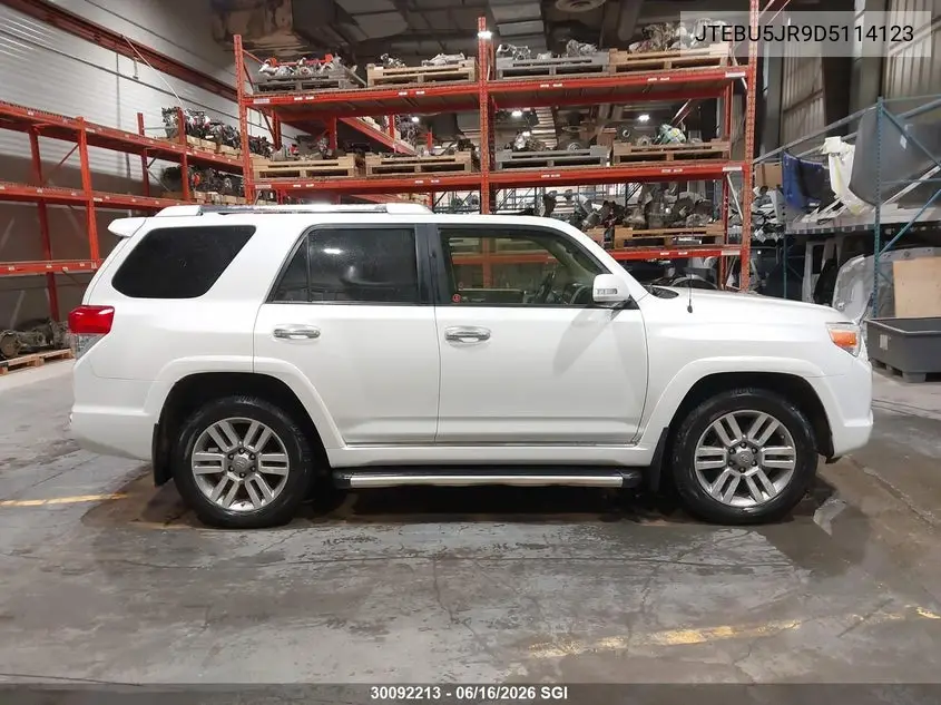 2013 Toyota 4Runner Sr5/Limited/Trail VIN: JTEBU5JR9D5114123 Lot: 30092213