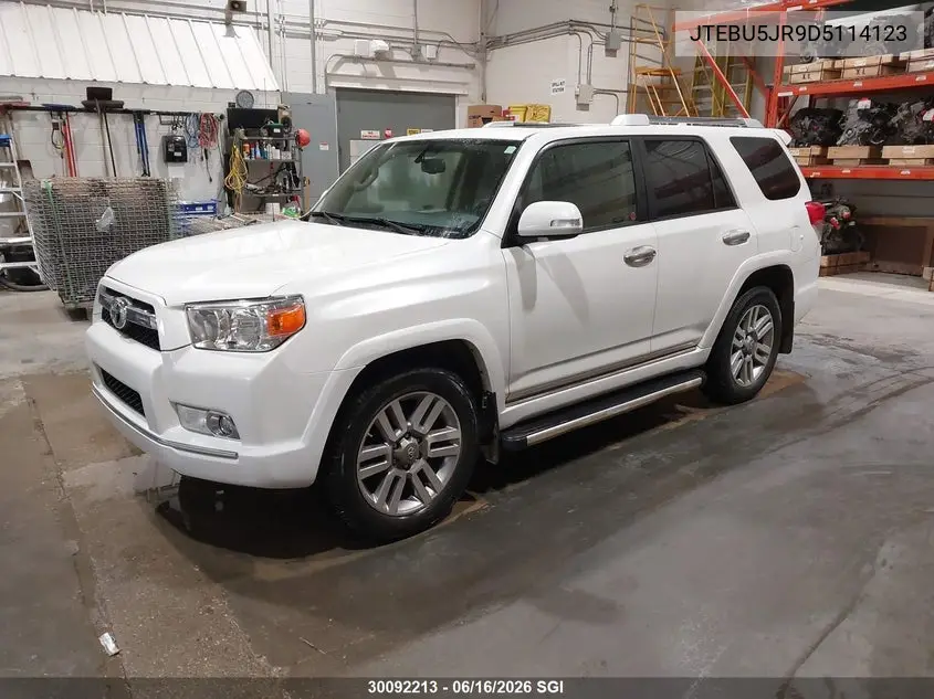 2013 Toyota 4Runner Sr5/Limited/Trail VIN: JTEBU5JR9D5114123 Lot: 30092213