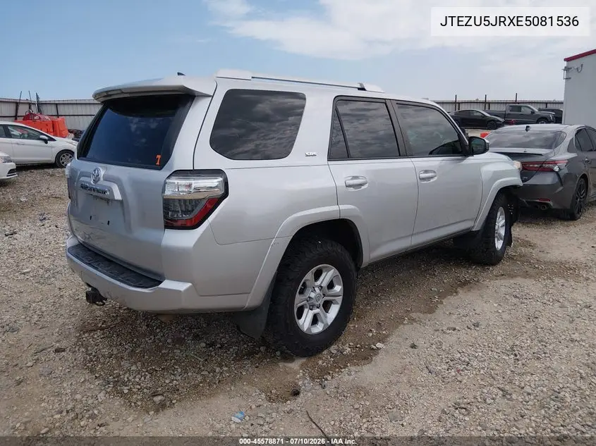 2014 Toyota 4Runner Sr5 VIN: JTEZU5JRXE5081536 Lot: 45578871