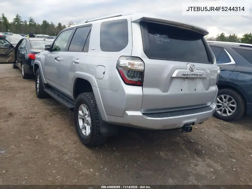 JTEBU5JR4F5244314 2015 Toyota 4Runner Sr5 Premium