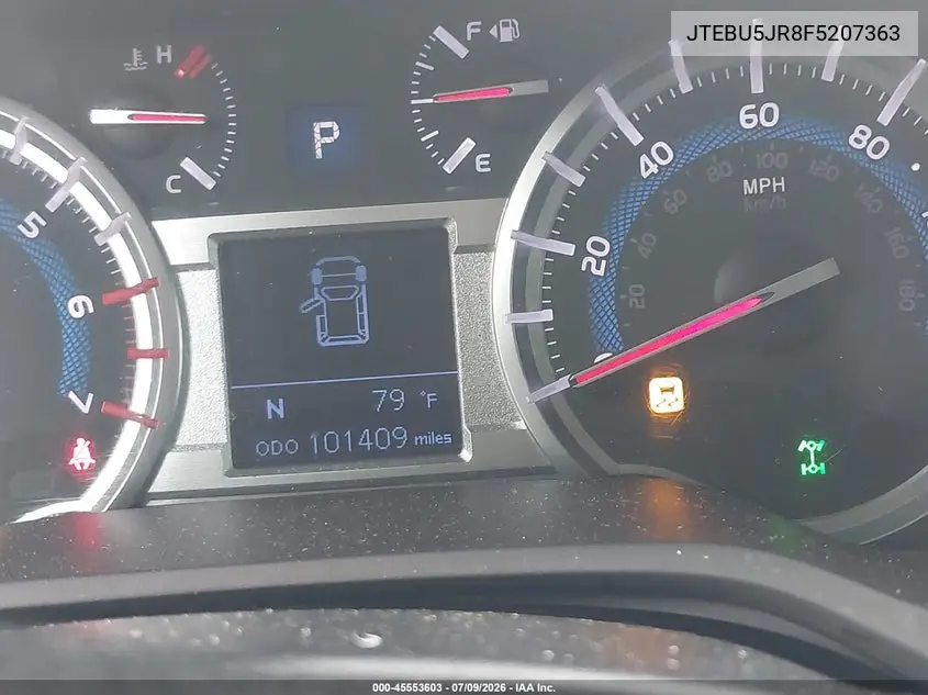 2015 Toyota 4Runner Sr5 VIN: JTEBU5JR8F5207363 Lot: 45553603