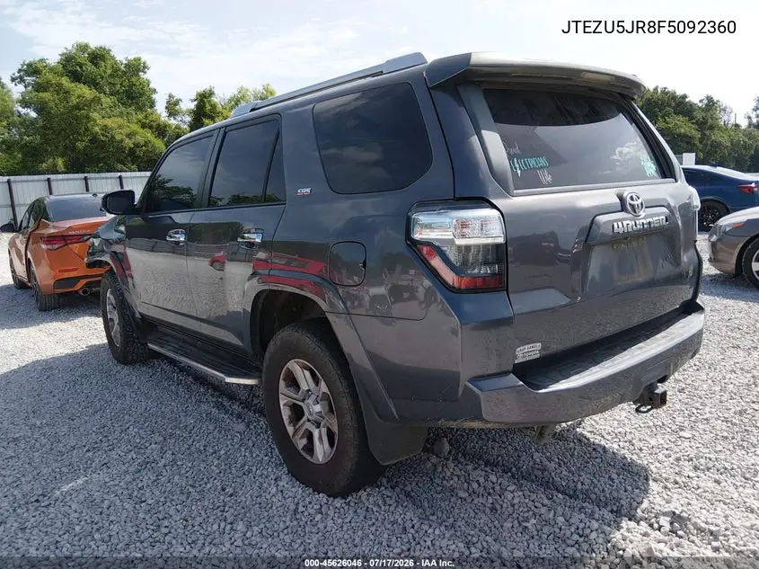 2015 Toyota 4Runner Sr5 VIN: JTEZU5JR8F5092360 Lot: 45626046