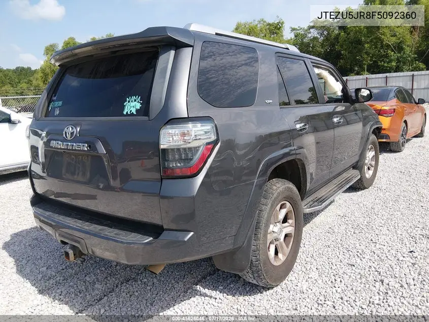 2015 Toyota 4Runner Sr5 VIN: JTEZU5JR8F5092360 Lot: 45626046