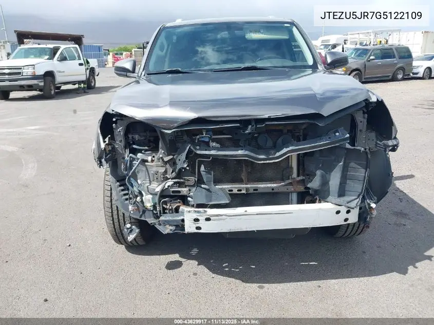 JTEZU5JR7G5122109 2016 Toyota 4Runner Sr5