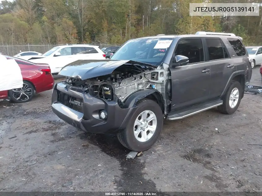 JTEZU5JR0G5139141 2016 Toyota 4Runner Sr5 Premium