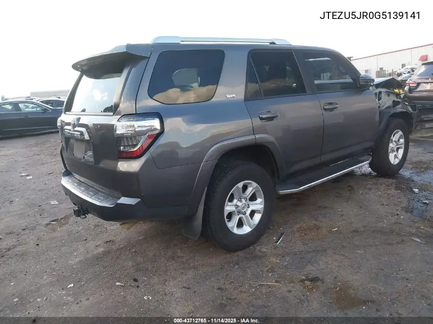 JTEZU5JR0G5139141 2016 Toyota 4Runner Sr5 Premium