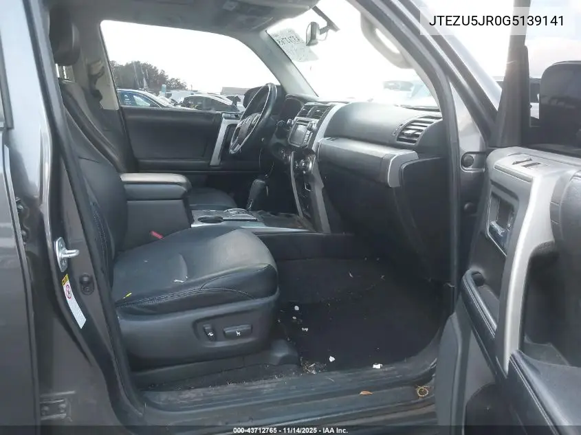 JTEZU5JR0G5139141 2016 Toyota 4Runner Sr5 Premium