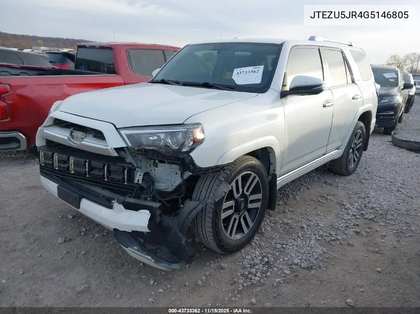 JTEZU5JR4G5146805 2016 Toyota 4Runner Limited