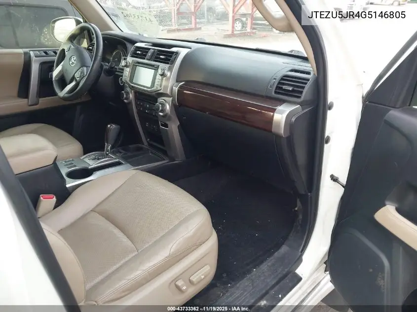 JTEZU5JR4G5146805 2016 Toyota 4Runner Limited