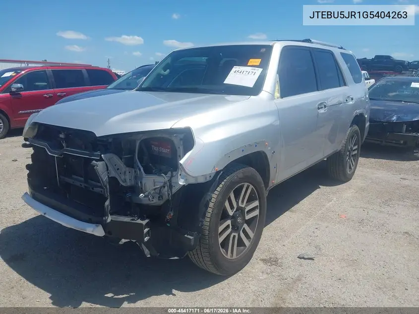 2016 Toyota 4Runner Limited VIN: JTEBU5JR1G5404263 Lot: 45417171