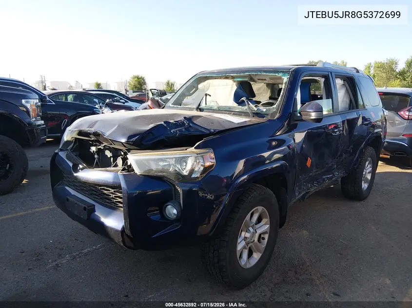 2016 Toyota 4Runner Sr5 VIN: JTEBU5JR8G5372699 Lot: 45632892