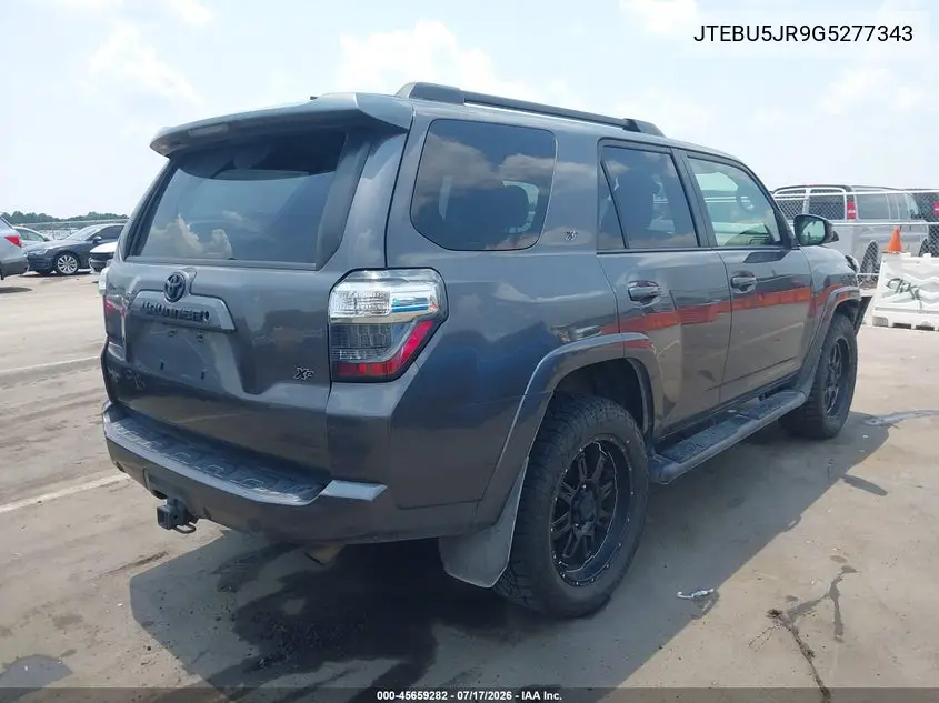 2016 Toyota 4Runner Sr5 VIN: JTEBU5JR9G5277343 Lot: 45659282