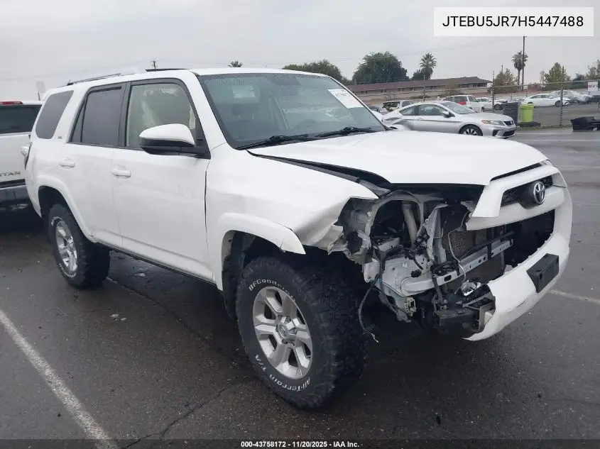 JTEBU5JR7H5447488 2017 Toyota 4Runner Sr5