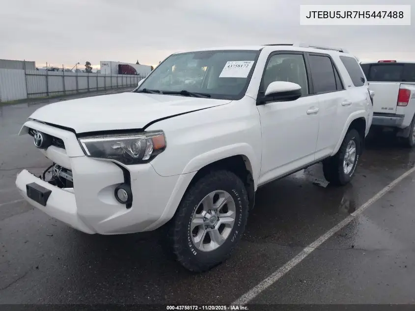 JTEBU5JR7H5447488 2017 Toyota 4Runner Sr5