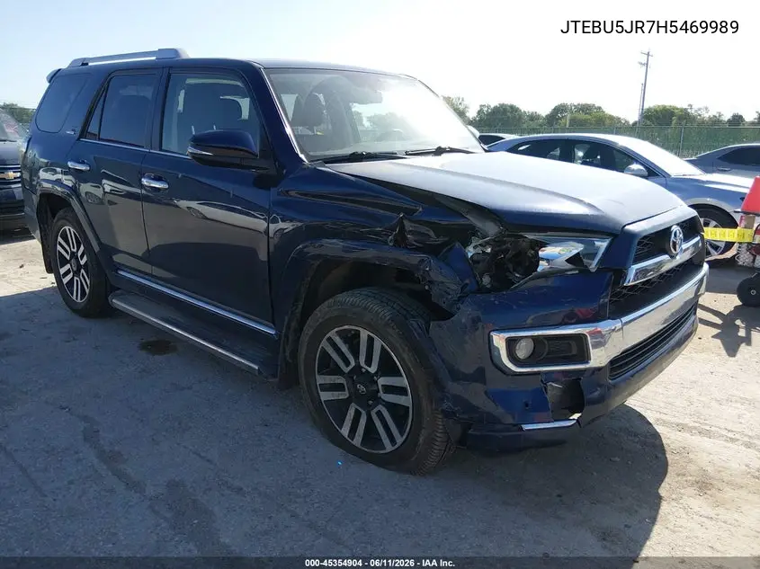 2017 Toyota 4Runner Limited VIN: JTEBU5JR7H5469989 Lot: 45354904