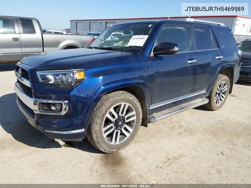 2017 Toyota 4Runner Limited VIN: JTEBU5JR7H5469989 Lot: 45354904