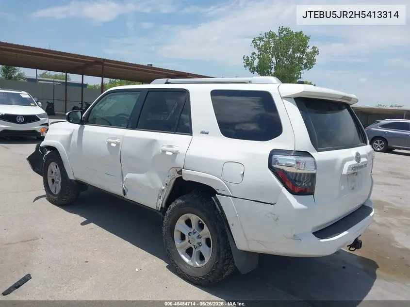 2017 Toyota 4Runner Sr5 VIN: JTEBU5JR2H5413314 Lot: 45484714