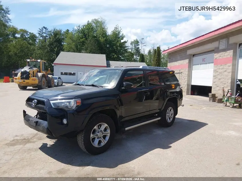 2017 Toyota 4Runner Sr5 Premium VIN: JTEBU5JR9H5429963 Lot: 45592771