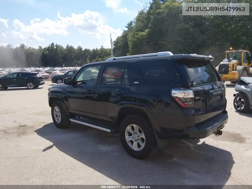 2017 Toyota 4Runner Sr5 Premium VIN: JTEBU5JR9H5429963 Lot: 45592771