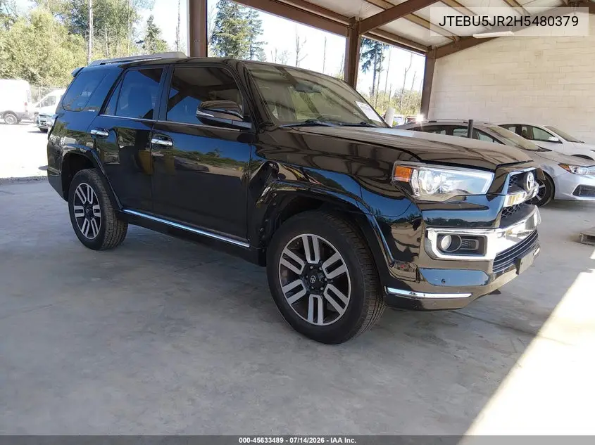2017 Toyota 4Runner Limited VIN: JTEBU5JR2H5480379 Lot: 45633489