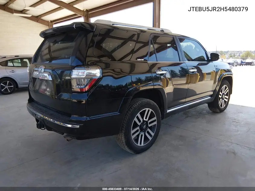 2017 Toyota 4Runner Limited VIN: JTEBU5JR2H5480379 Lot: 45633489