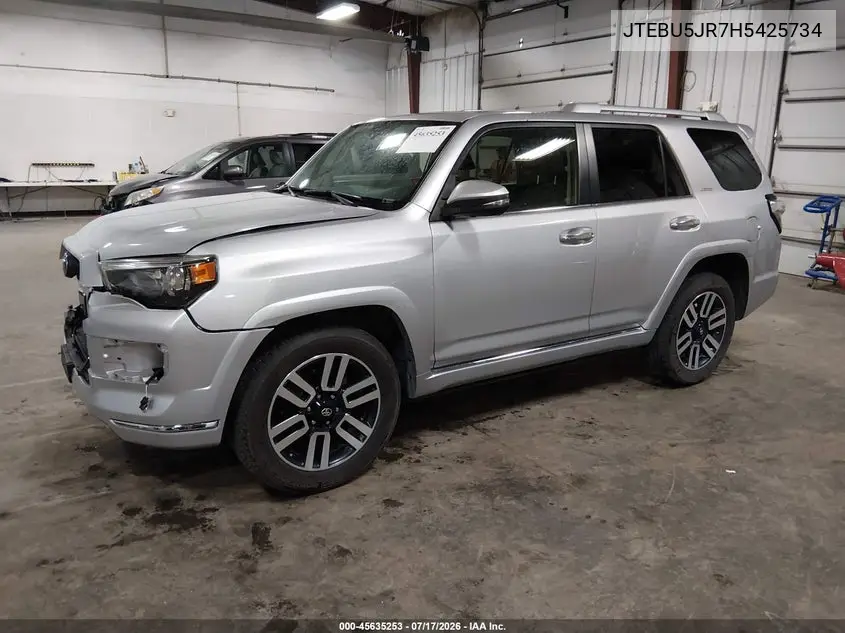 2017 Toyota 4Runner Limited VIN: JTEBU5JR7H5425734 Lot: 45635253