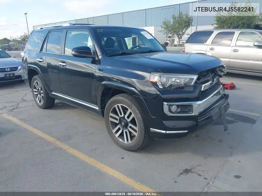 2018 Toyota 4Runner Limited VIN: JTEBU5JR4J5582241 Lot: 45412419